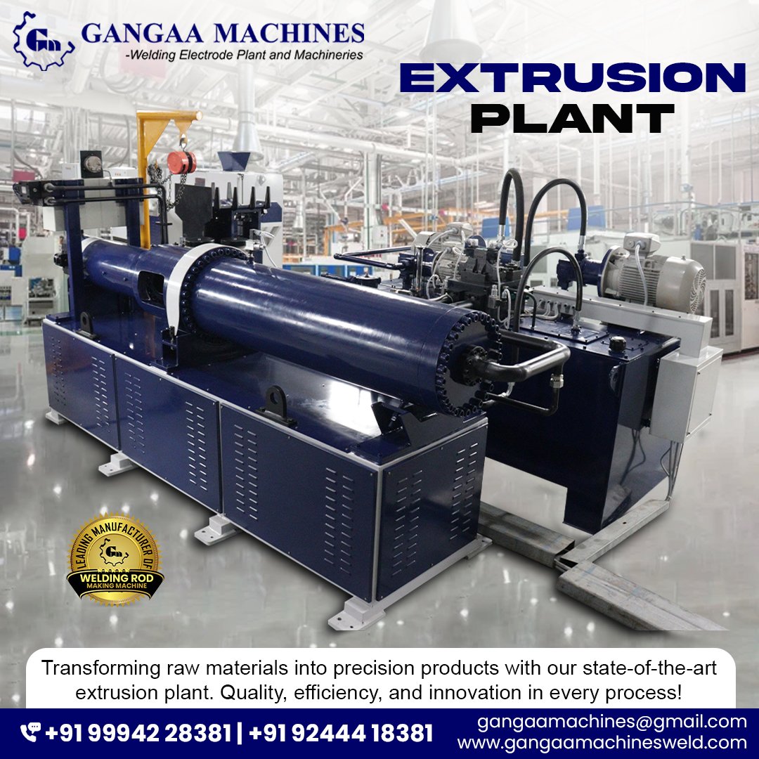 Welding Electrode Manufacturing Horizontal Extruder Machine by Gangaa Machines