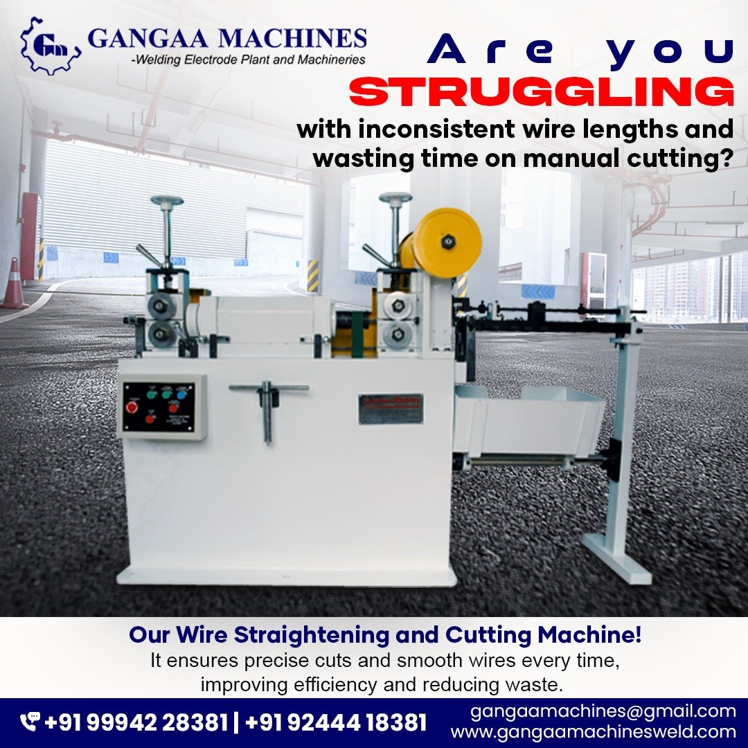 Wire Straightening and Cutting Machine by Ganga Machines