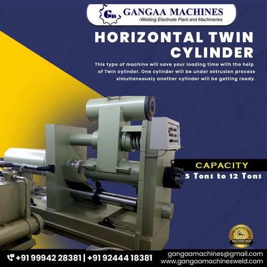 Welding Electrode Manufacturing Horizontal Extruder Machine by Gangaa Machines